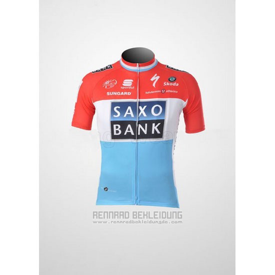 2010 Fahrradbekleidung Saxo Bank Luxemburg Trikot Kurzarm und Tragerhose